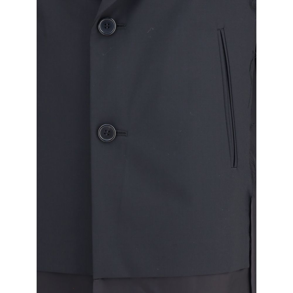 Black Polyester Coat