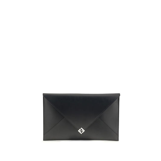 Black Leather Clutch Bag