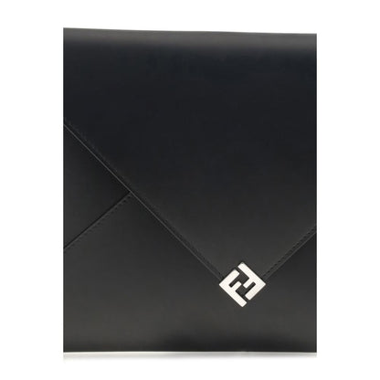 Black Leather Clutch Bag