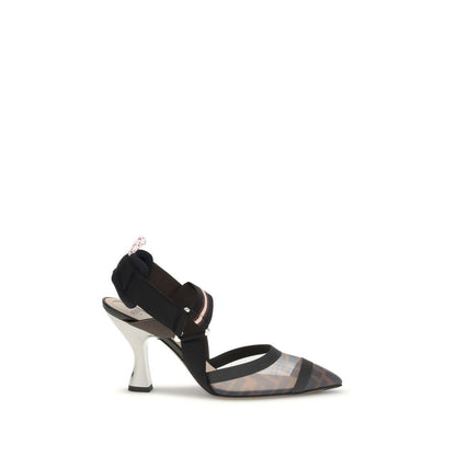 Black Calf Leather Bos Taurus Mid Heel Pumps