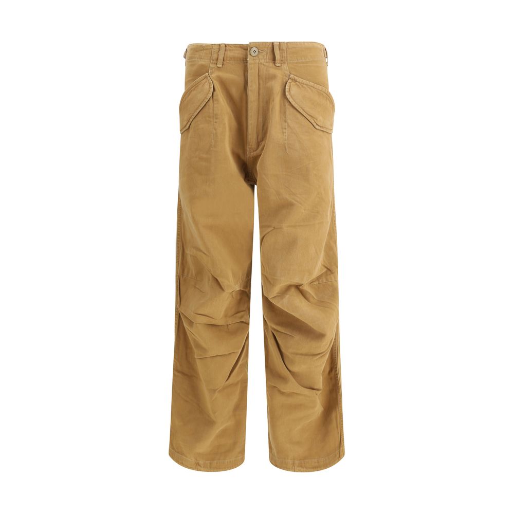 Brown Cotton Cargo Pants