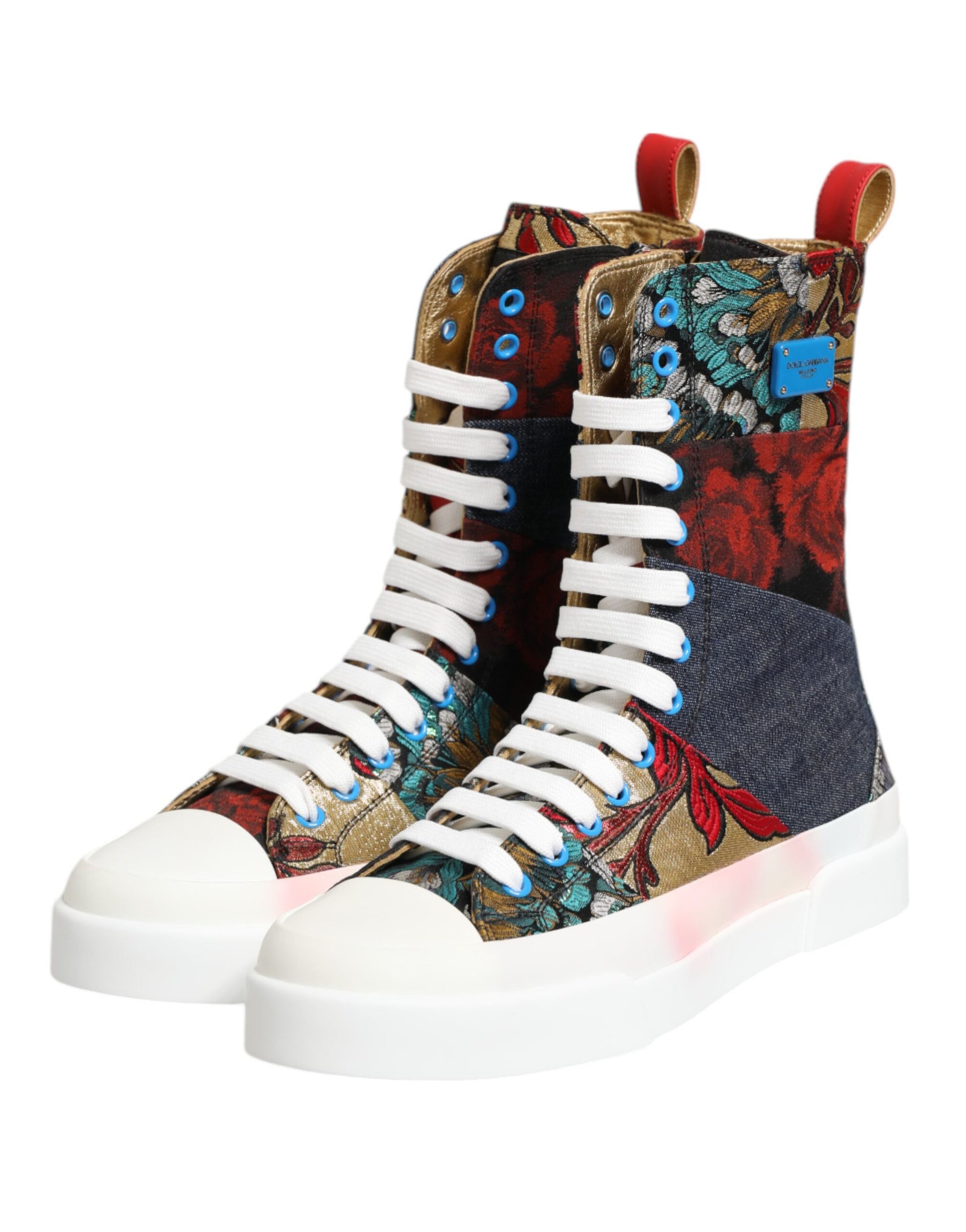 Multicolor Patchwork High Top Sneakers Shoes
