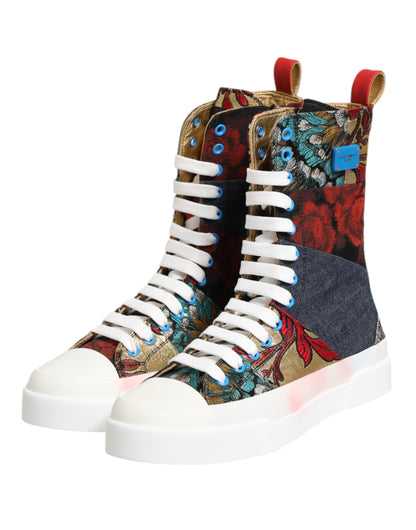 Multicolor Patchwork High Top Sneakers Shoes