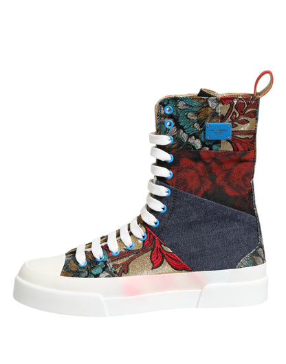 Multicolor Patchwork High Top Sneakers Shoes