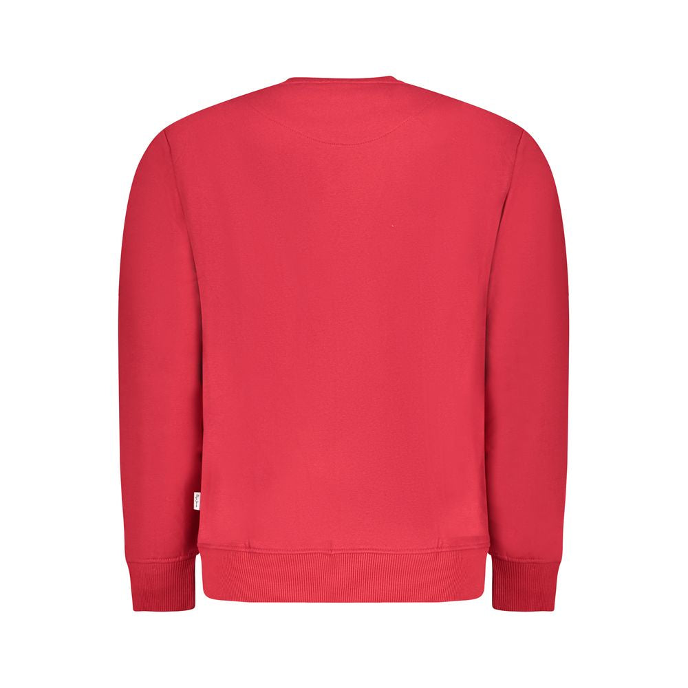 Red Cotton Men Sweater
