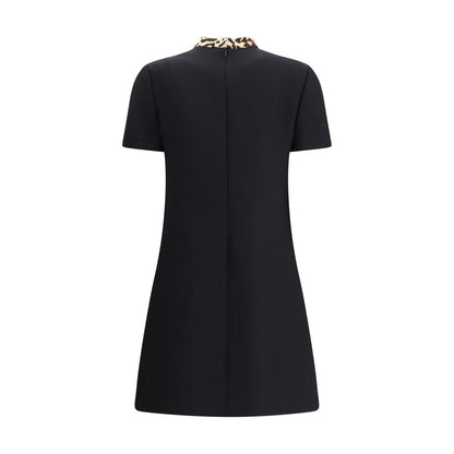 Black Fleece Wool Casual Dress