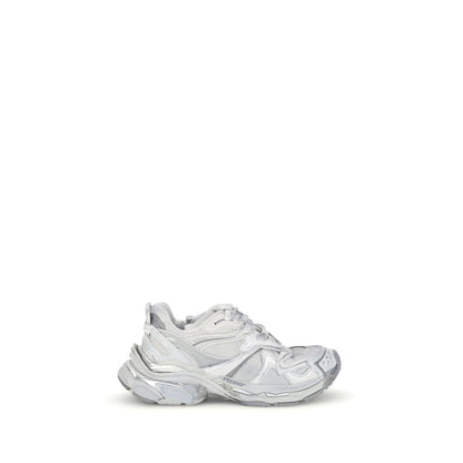 Silver Rubber Athletic Sneakers