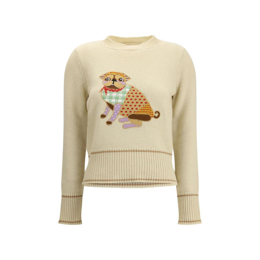 Cream Fleece Wool Sweatshirt