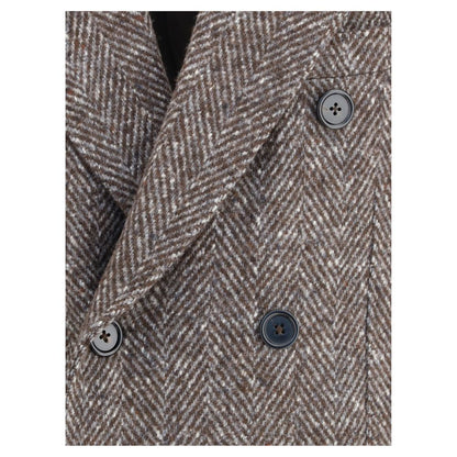 Gray Fleece Wool Coat
