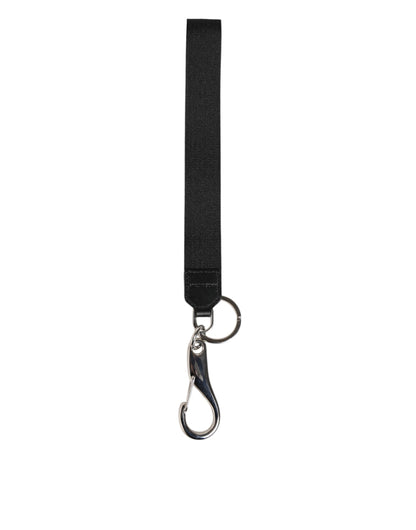 Black Burgundy Nylon DG Logo Crown Holder Keychain Keyring