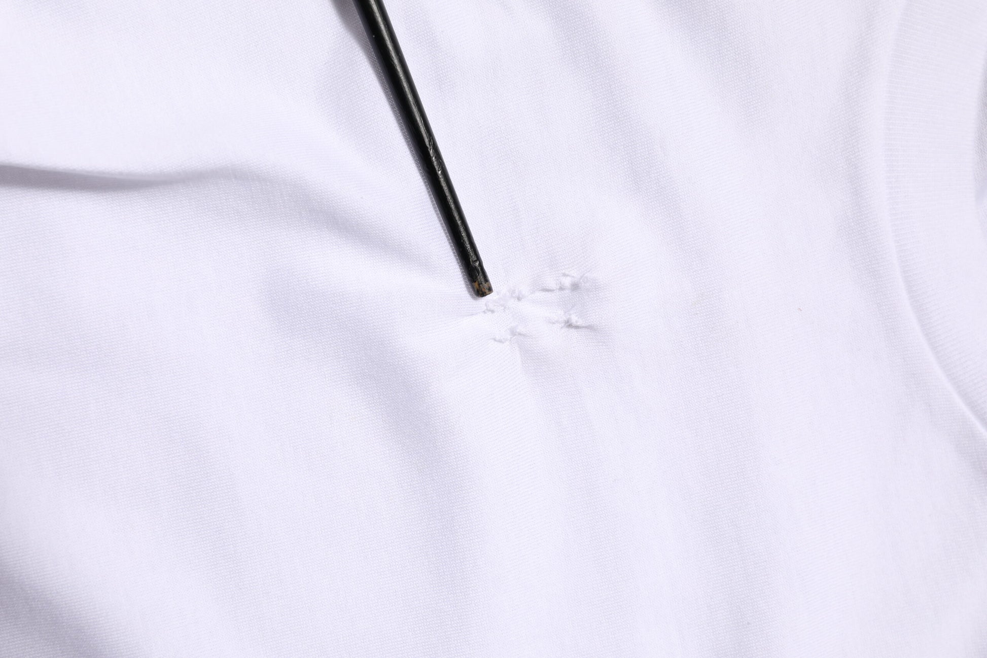 White Cotton Logo Patch Crew Neck Men T-shirt