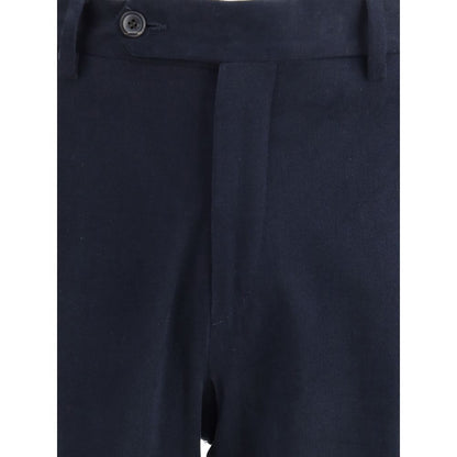Blue Cotton Chino Pants