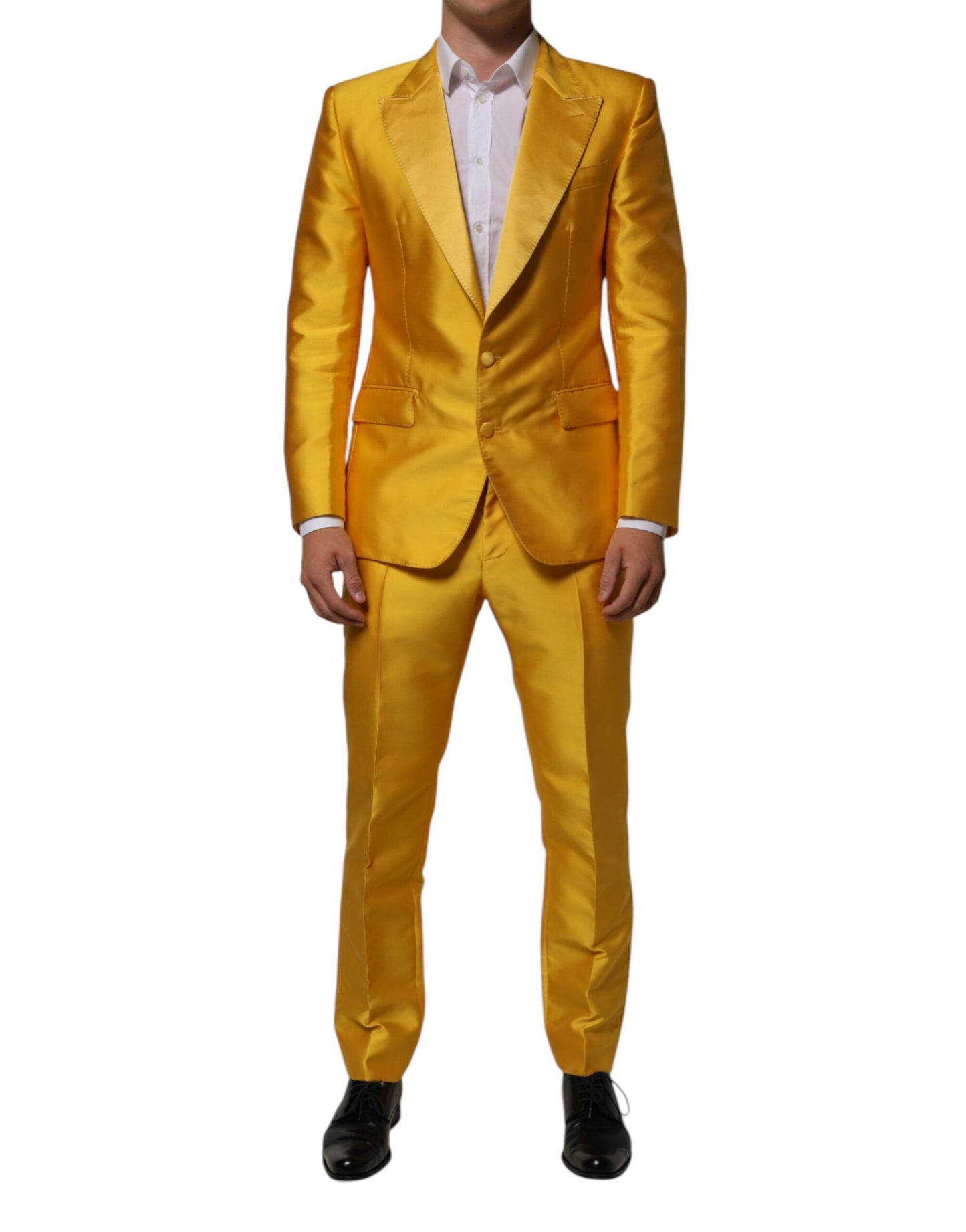 Yellow 2 Piece Silk Blend Men Suit SICILIA
