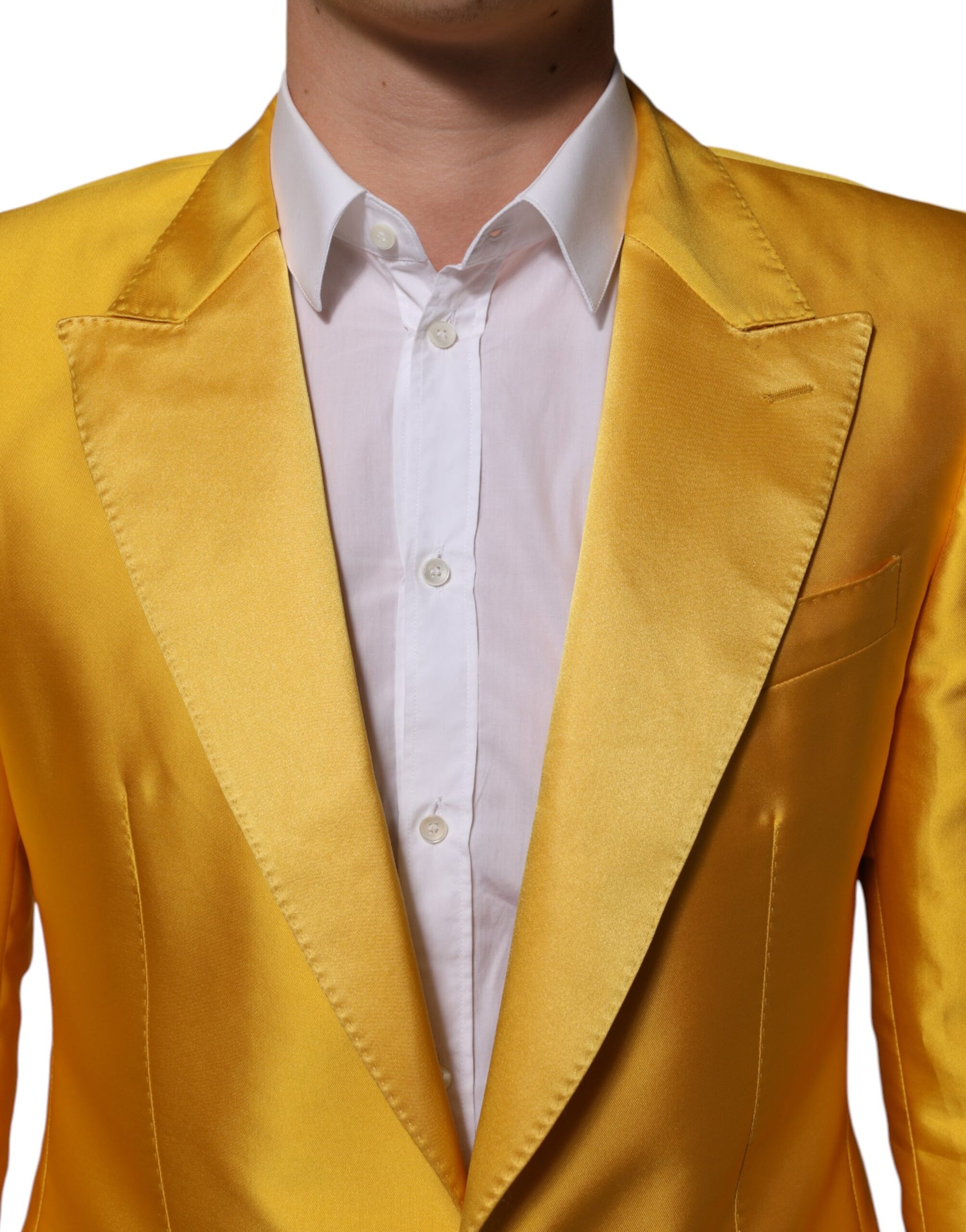 Yellow 2 Piece Silk Blend Men Suit SICILIA