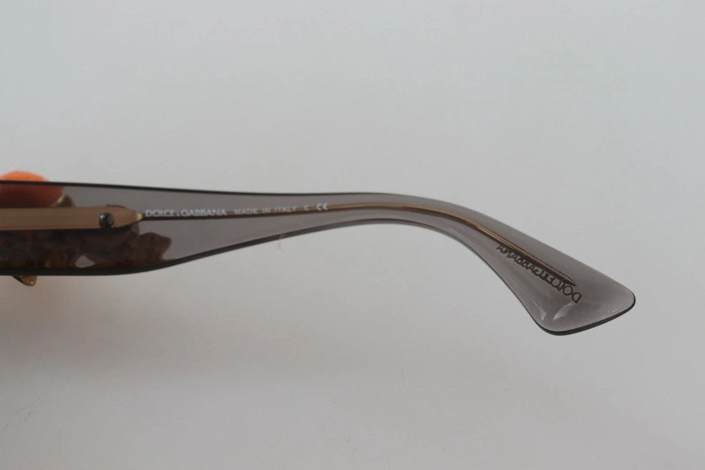 DG4283B Acetate Crystals Orange Appliques Sunglasses