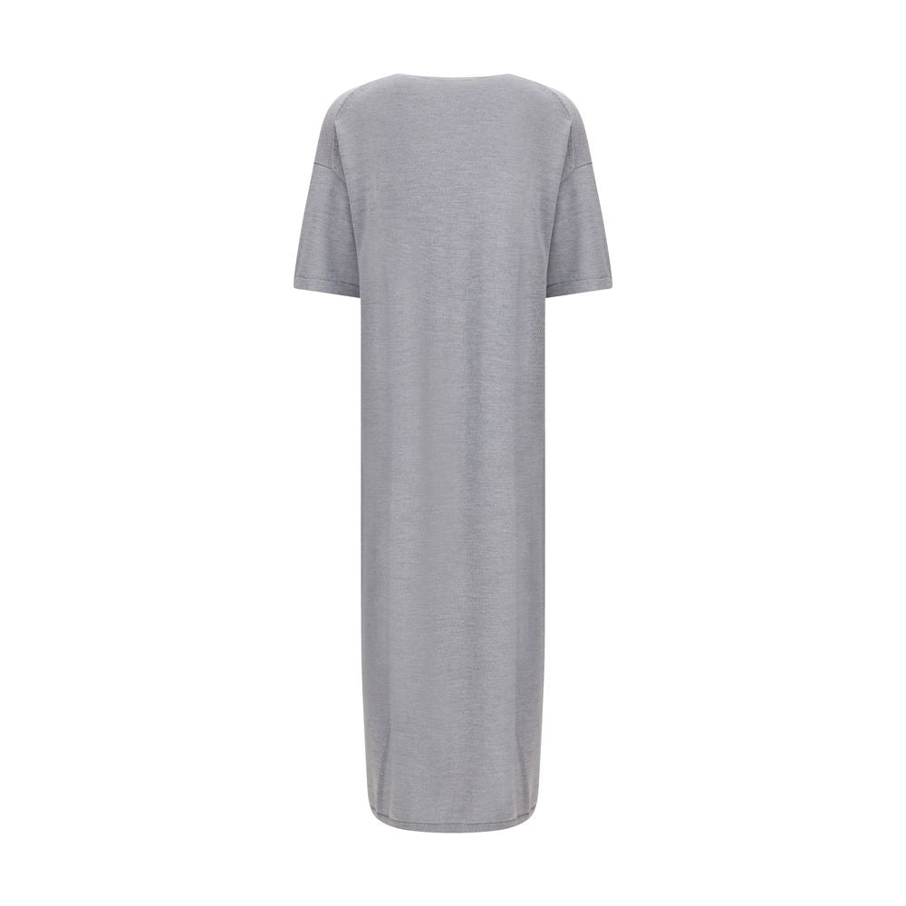 Gray Wool Casual Dress
