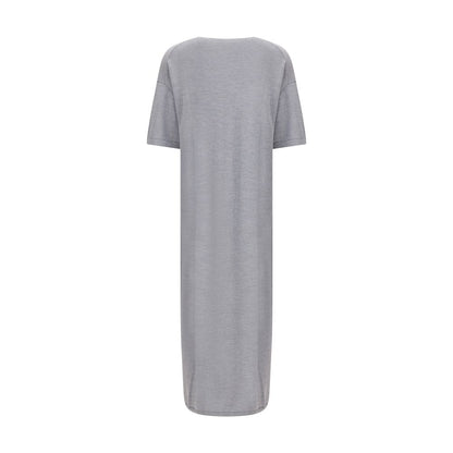 Gray Wool Casual Dress