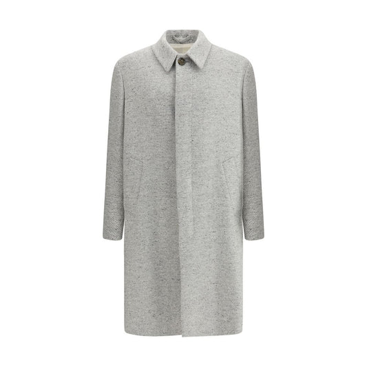 Gray Fleece Wool Coat