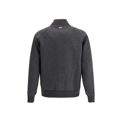 Gray Polyester Bomber