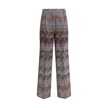 Multicolor Viscose Casual Pants