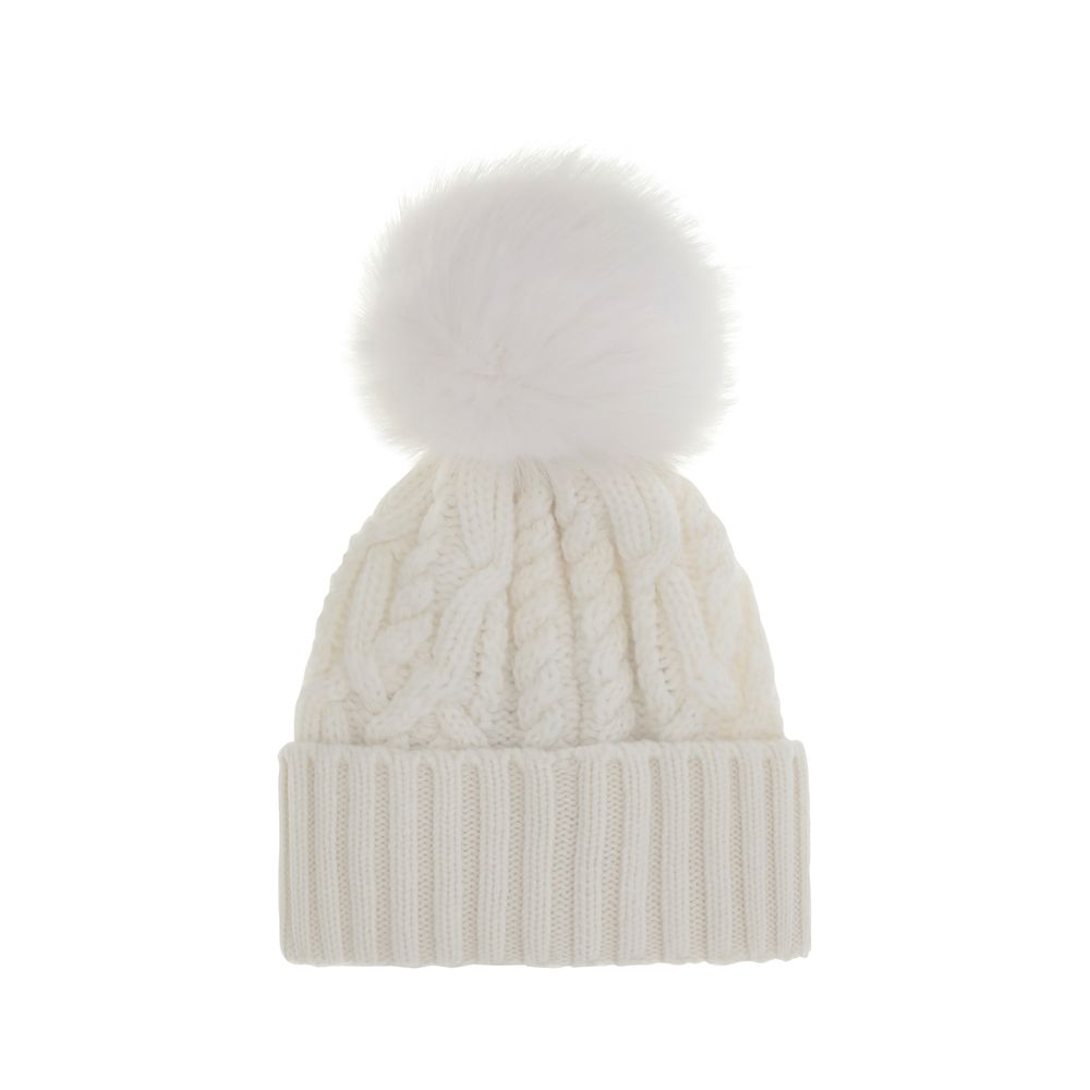 Cashmere blend Hat with pom-pon