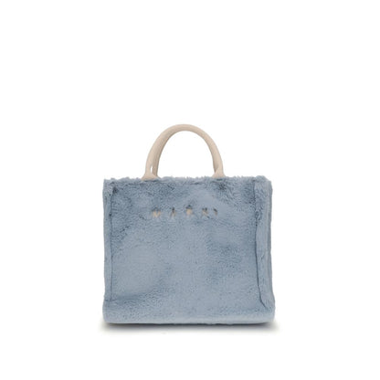 Light Blue Polyester Handbag