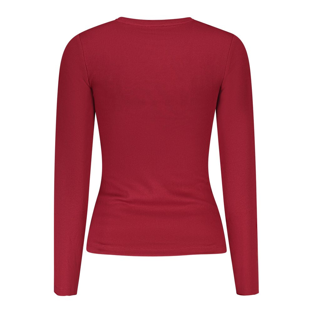 Red Cotton Women T-Shirt