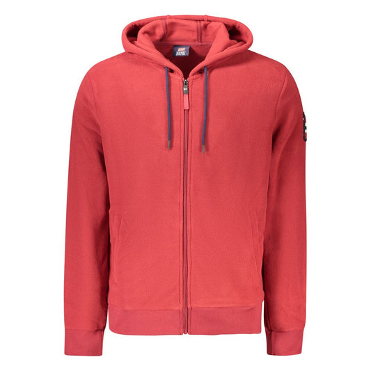 Red Polyester Men Sweater