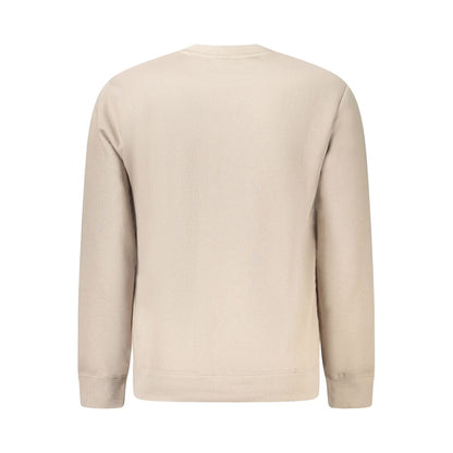 Beige Cotton Men Sweater