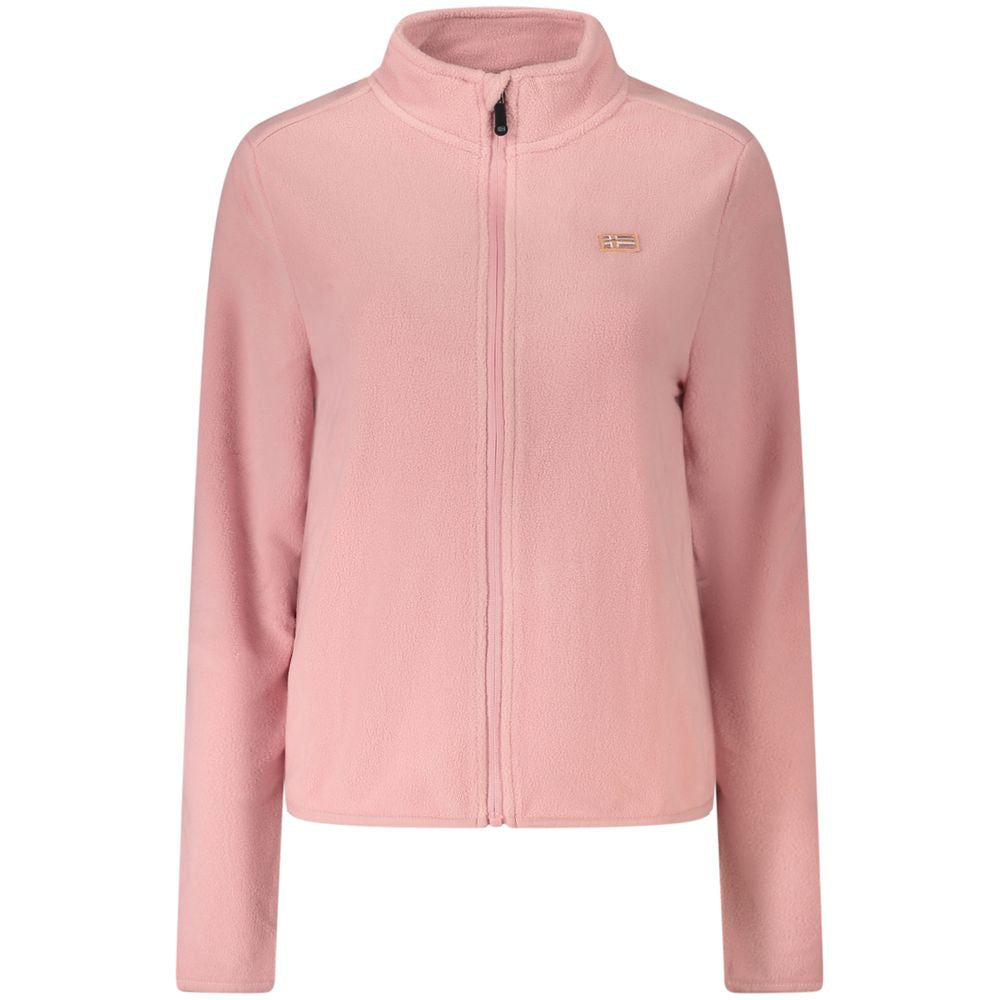 Pink Polyester Women Sweater