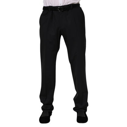 Black Wool Formal Dress Men Trousers Pants