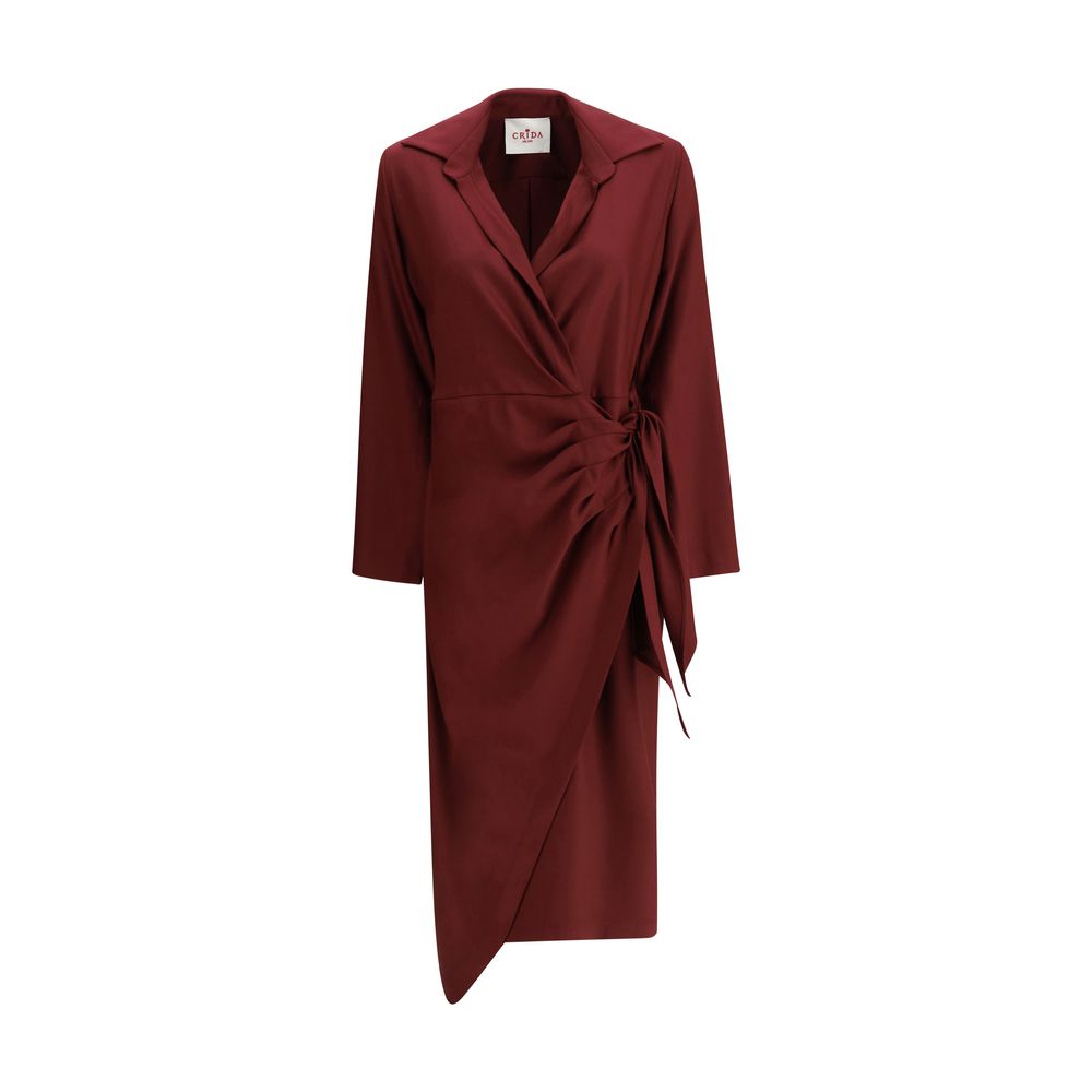 Bordeaux Silk Casual Dress