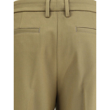 Bicolor Polyester Dress Pants