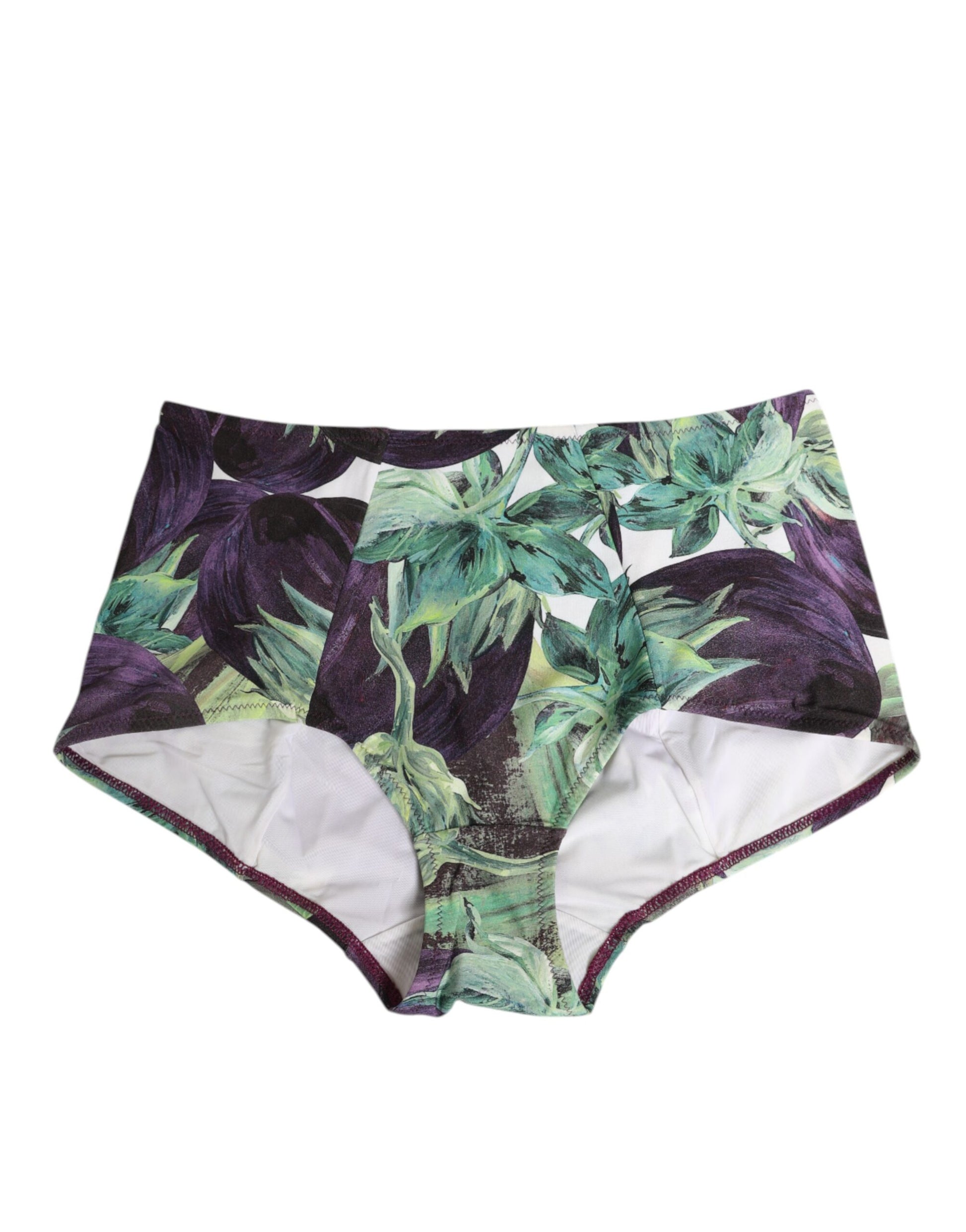 Eggplant Print High-Waist Briefs Underwear