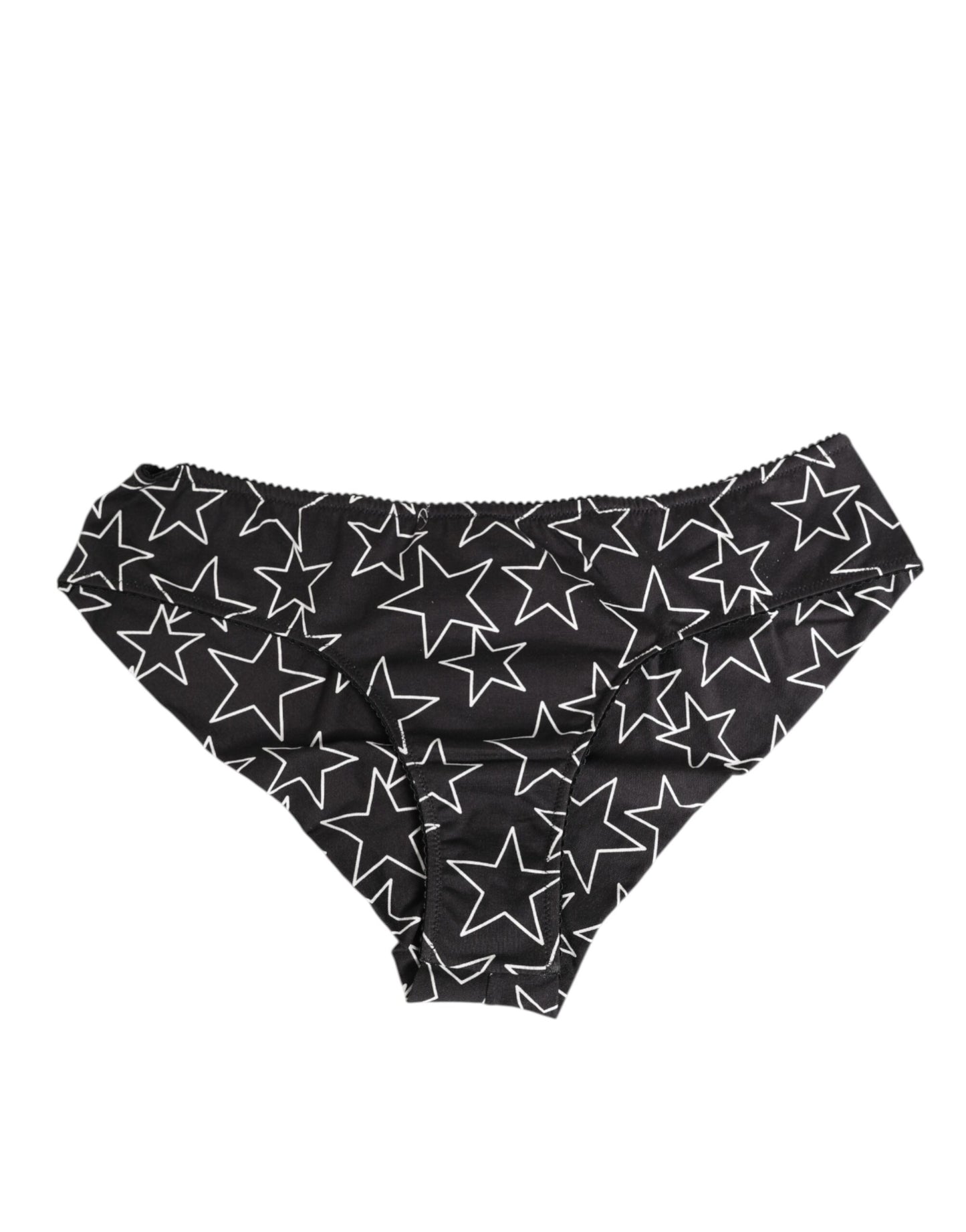 Black White Star Print Cotton Slip Panty Underwear