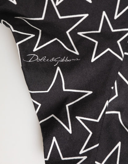 Black White Star Print Cotton Slip Panty Underwear