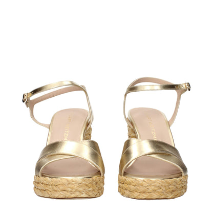 Gold Leather Platforms