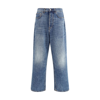 Light Blue Cotton Relaxed Fit Jeans