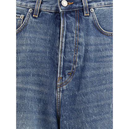 Light Blue Cotton Relaxed Fit Jeans