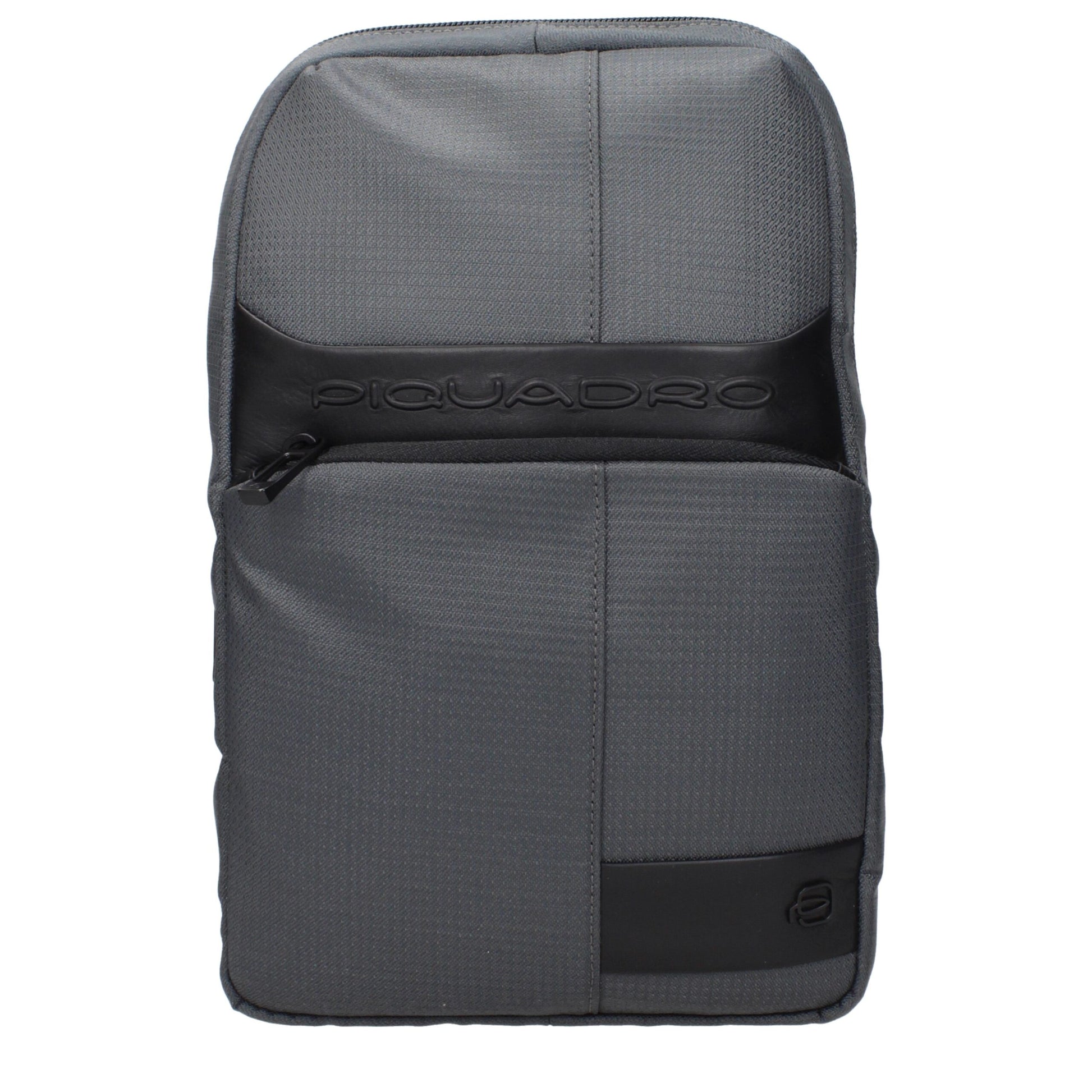 Gray Fabric Crossbody Bag