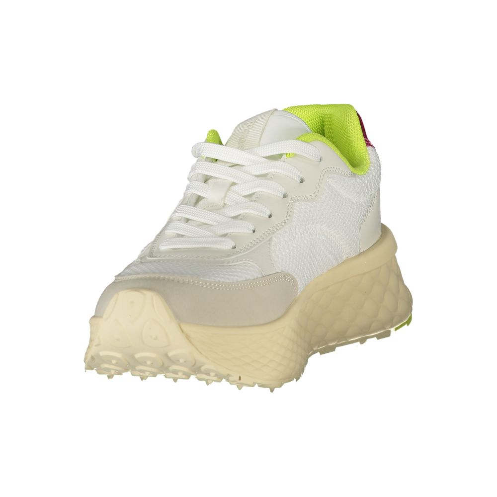 White Polyester Sneaker