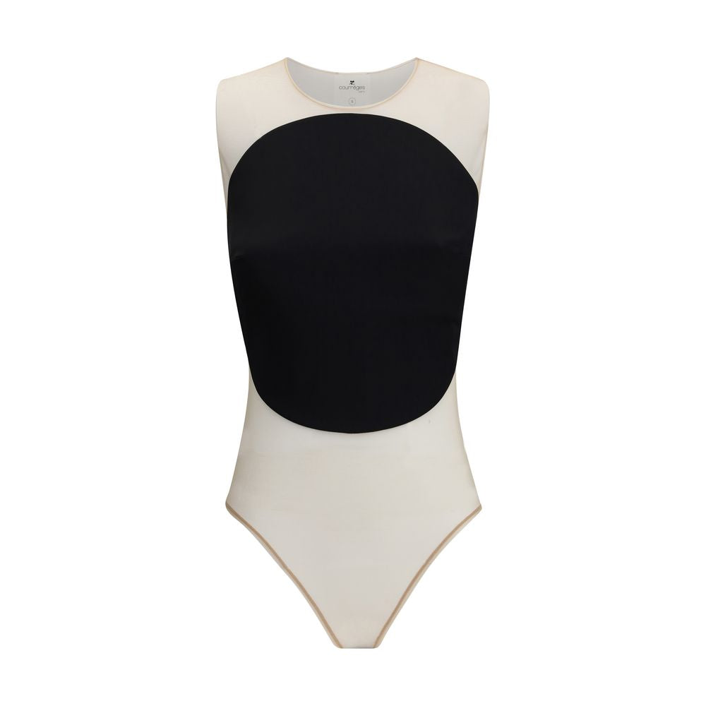 Satin illusion hoop Bodysuit