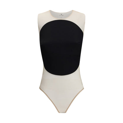 Satin illusion hoop Bodysuit