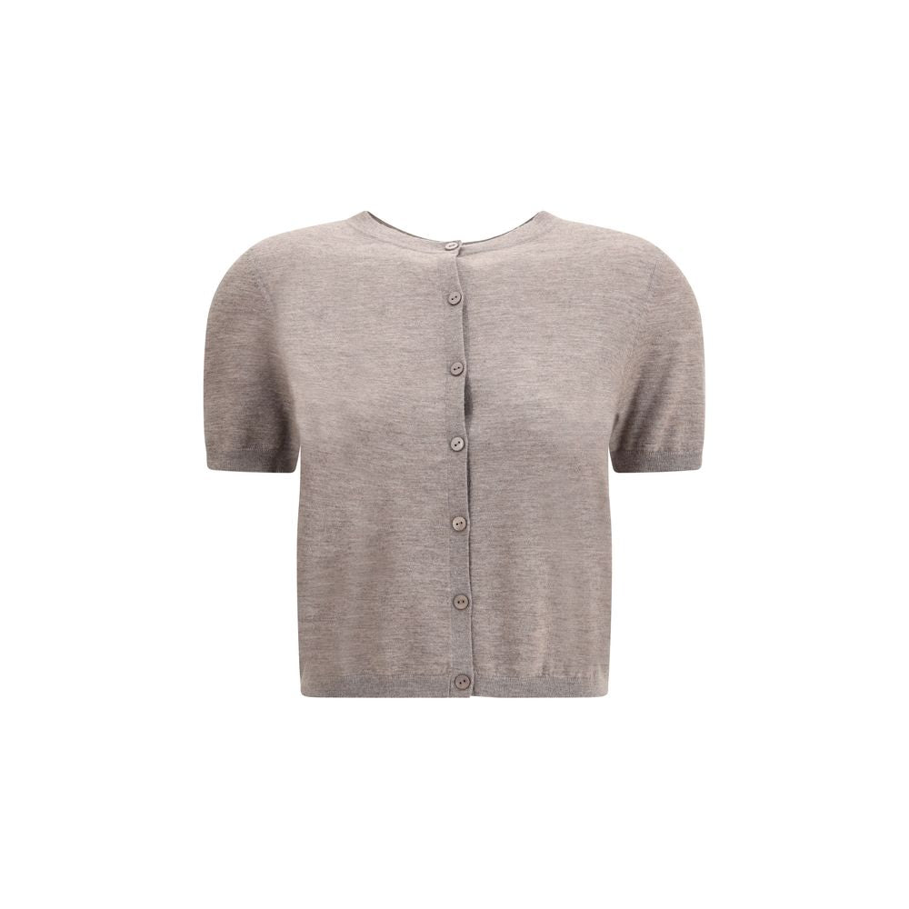 Beige Cashmere Cardigan