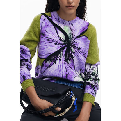 Purple Elastane Women Sweater