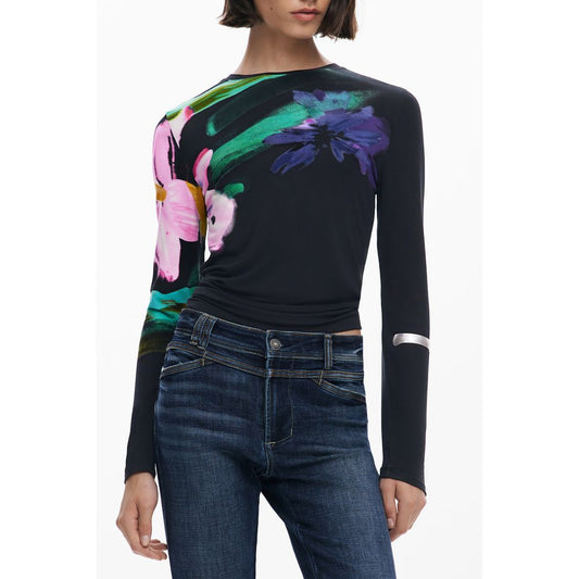 Black Viscose Women Top