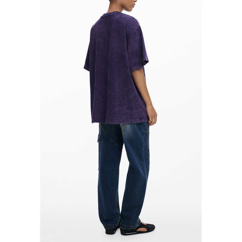 Purple Cotton Women T-Shirt