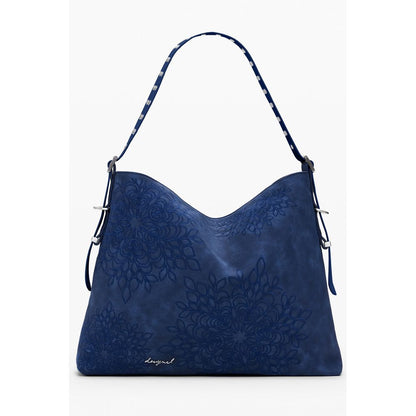 Blue Polyethylene Women Handbag