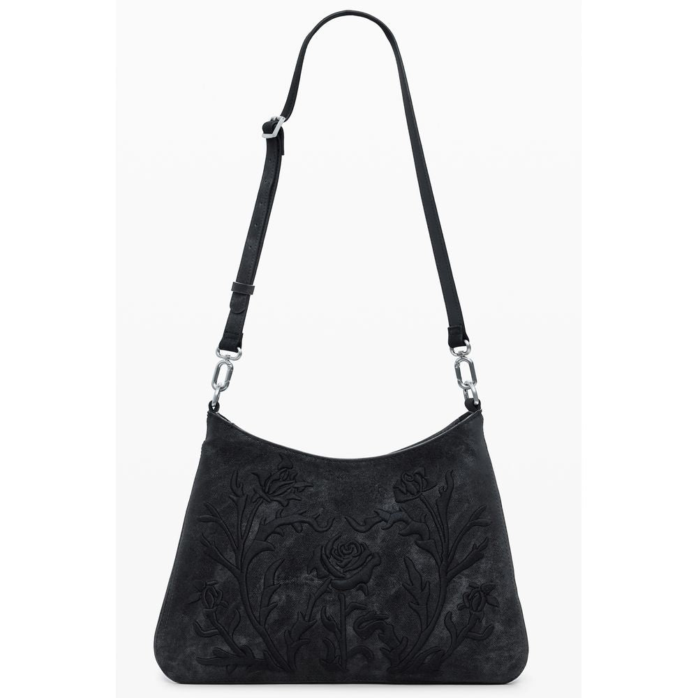 Black Polyethylene Women Handbag