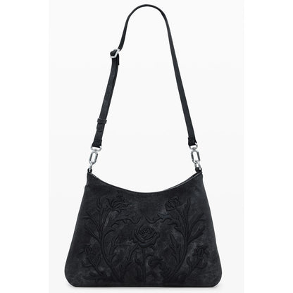 Black Polyethylene Women Handbag